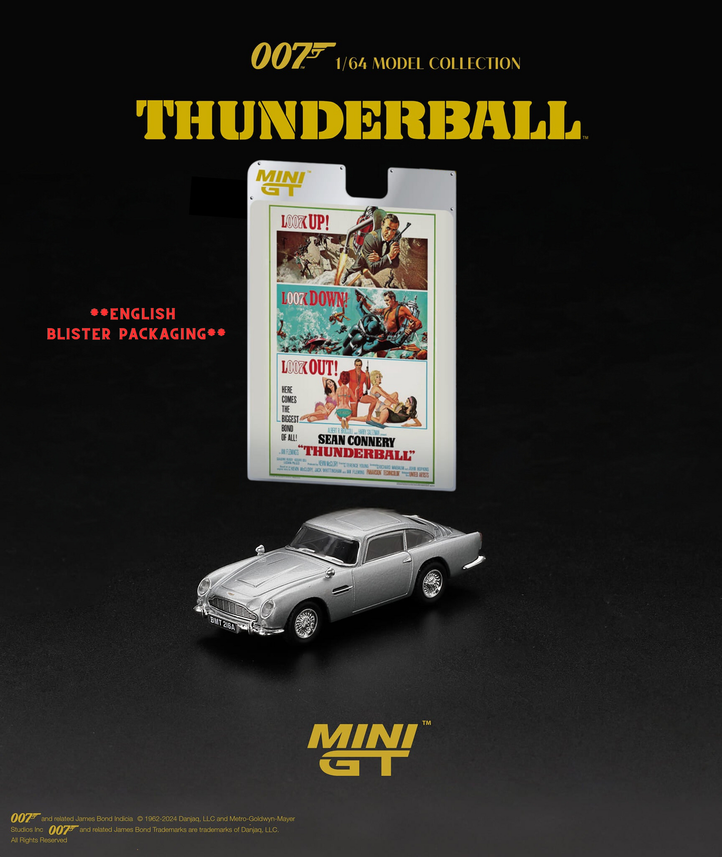 *Pre-Order* Mini GT No.901 Aston Martin DB5  “Thunderball” - English Blister Packaging