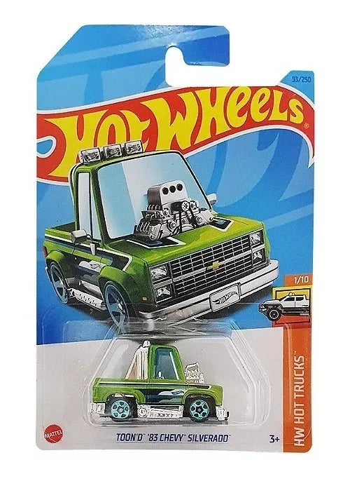 Hot Wheels HW Hot Trucks 1/10 Toon'd '83 Chevy Silverado (Green) - Japanese Card