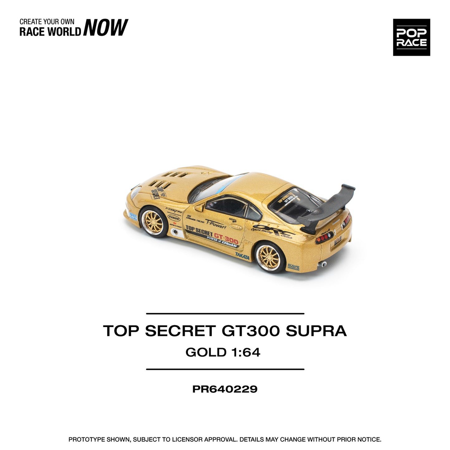 *Pre-Order* Pop Race Top Secret GT300 Supra - Gold