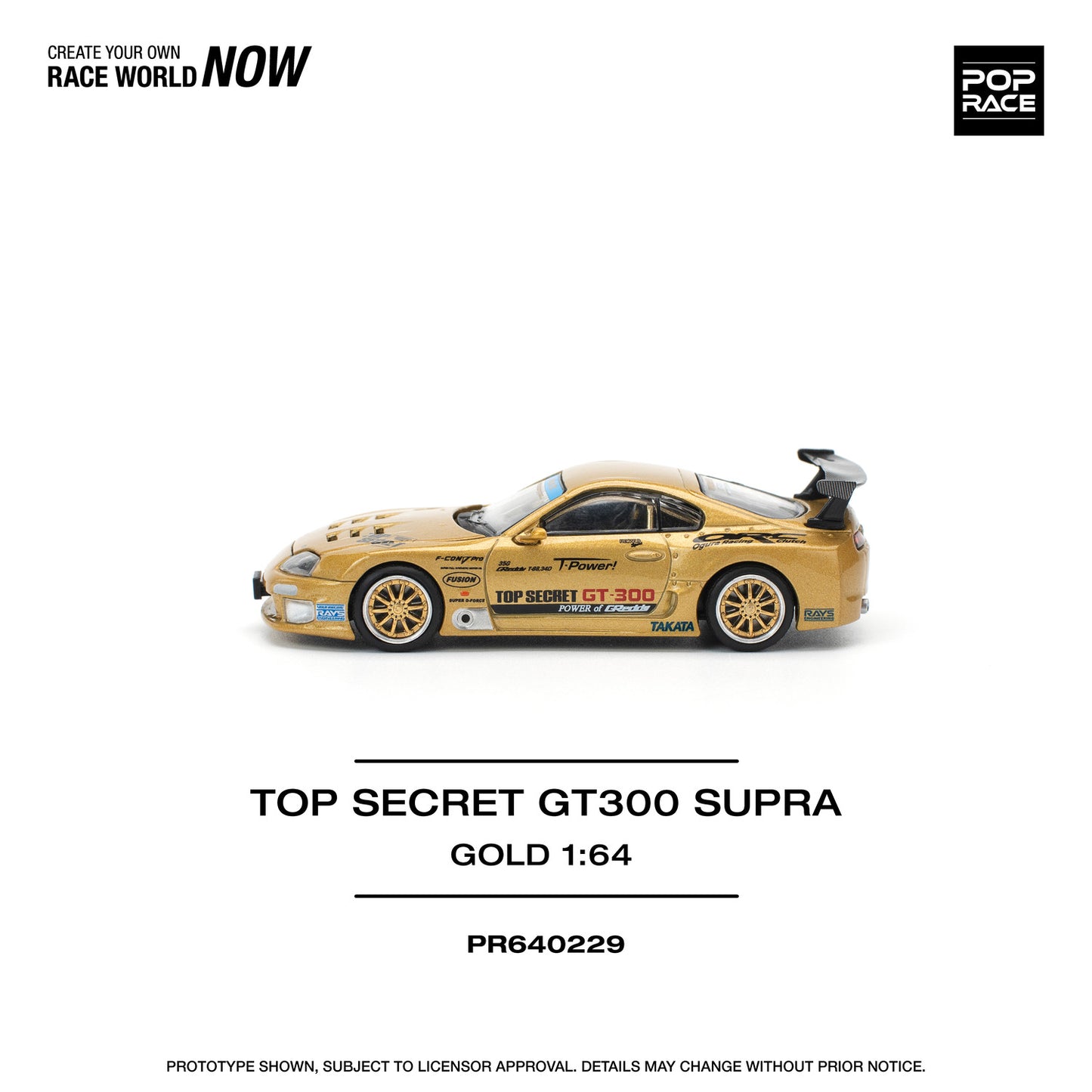 *Pre-Order* Pop Race Top Secret GT300 Supra - Gold