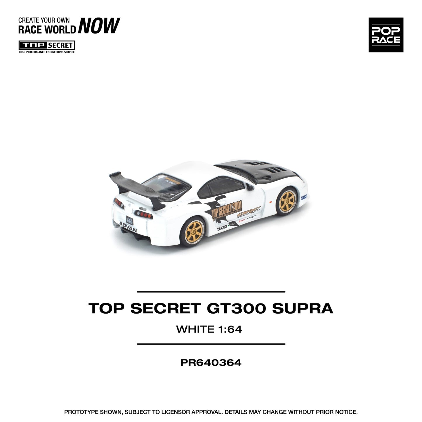 *Pre-Order* Pop Race Top Secret GT300 Supra - White