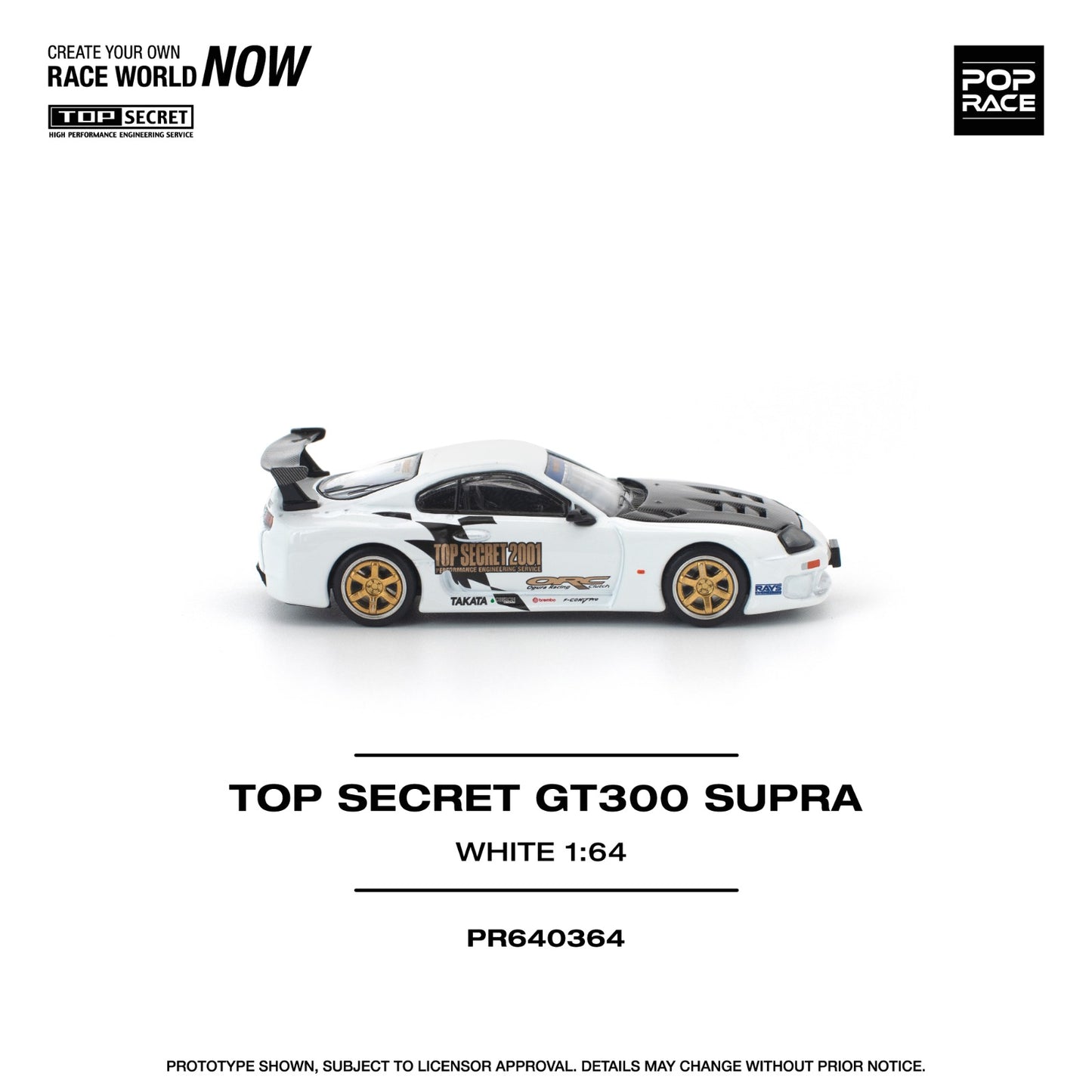 *Pre-Order* Pop Race Top Secret GT300 Supra - White