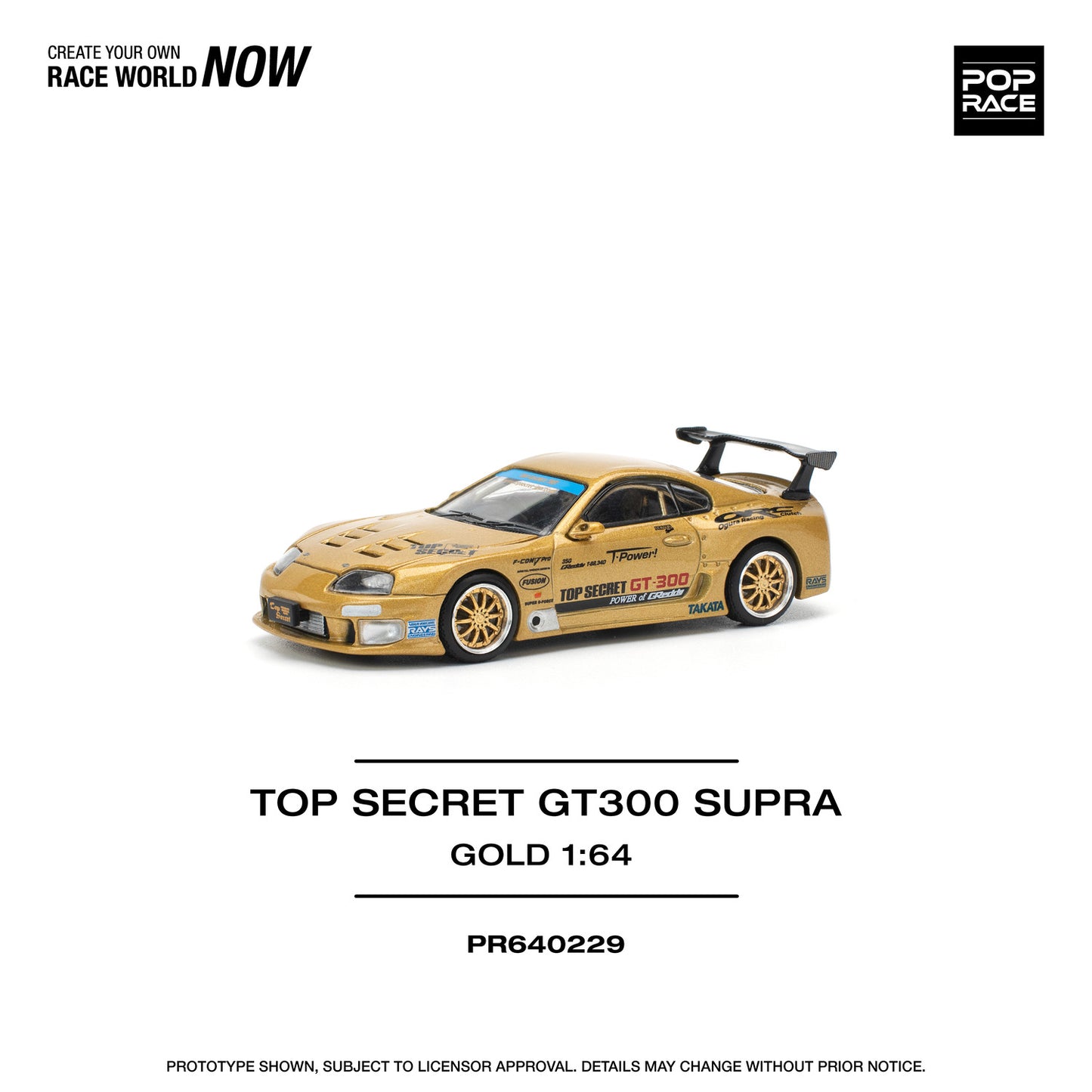 *Pre-Order* Pop Race Top Secret GT300 Supra - Gold