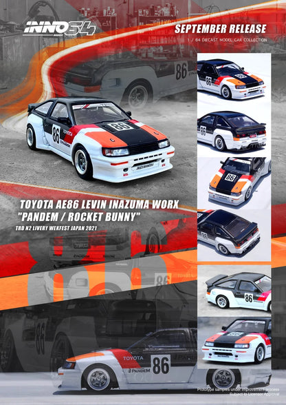 Inno Models Inno64 Toyota AE86 Levin "INAZUMA WORX" Pandem / Rocket Bunny