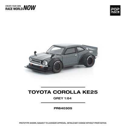 *Pre-Order* Pop Race Toyota Corolla KE25 - Matte Grey