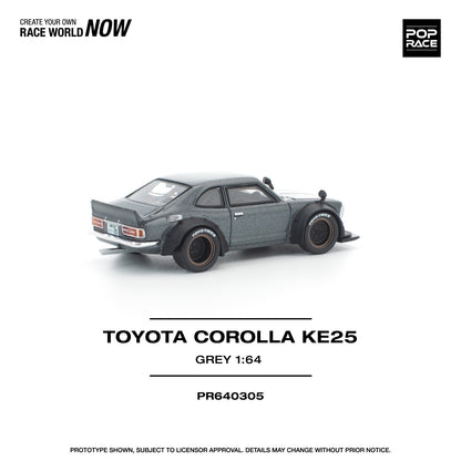 *Pre-Order* Pop Race Toyota Corolla KE25 - Matte Grey