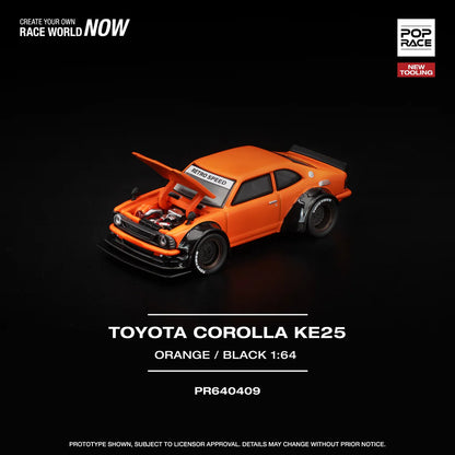 *Pre-Order* Pop Race Toyota Corolla KE25 - Orange