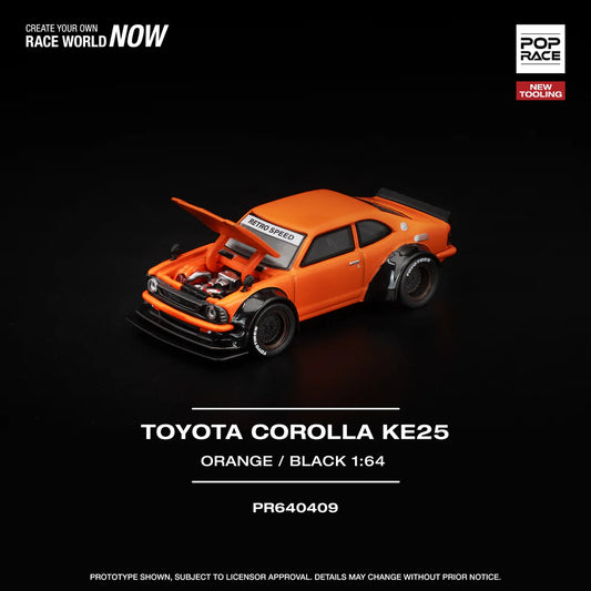 *Pre-Order* Pop Race Toyota Corolla KE25 - Orange