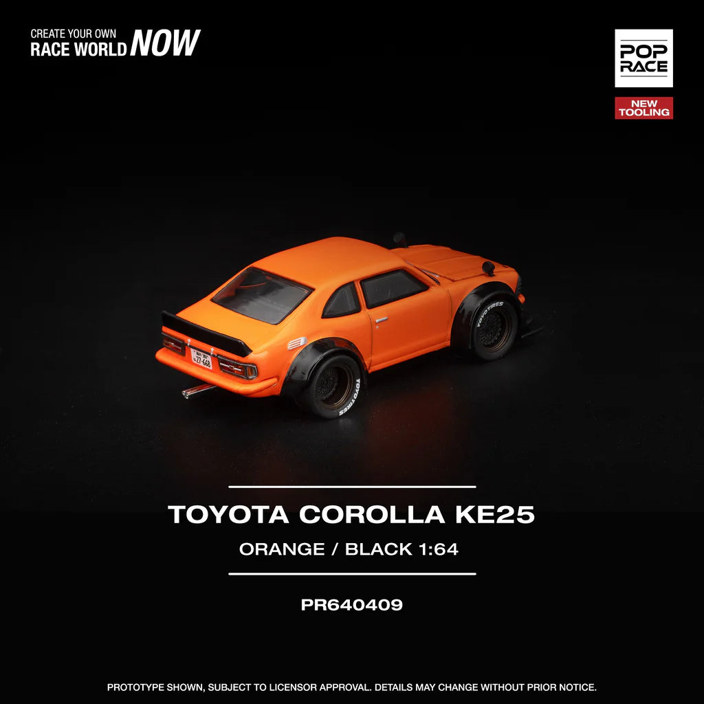 *Pre-Order* Pop Race Toyota Corolla KE25 - Orange