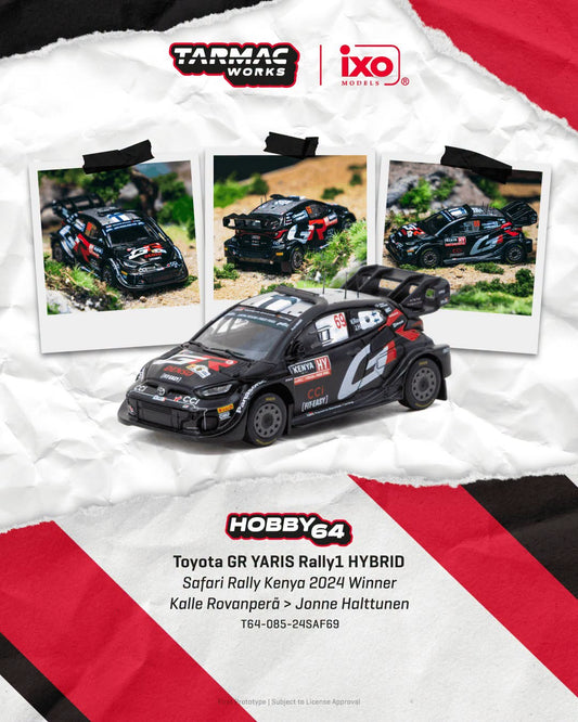 *Pre-Order* Tarmac Works - Toyota GR YARIS Rally1 HYBRID Safari Rally Kenya 2024 Winner Kalle Rovanperä / Jonne Halttunen