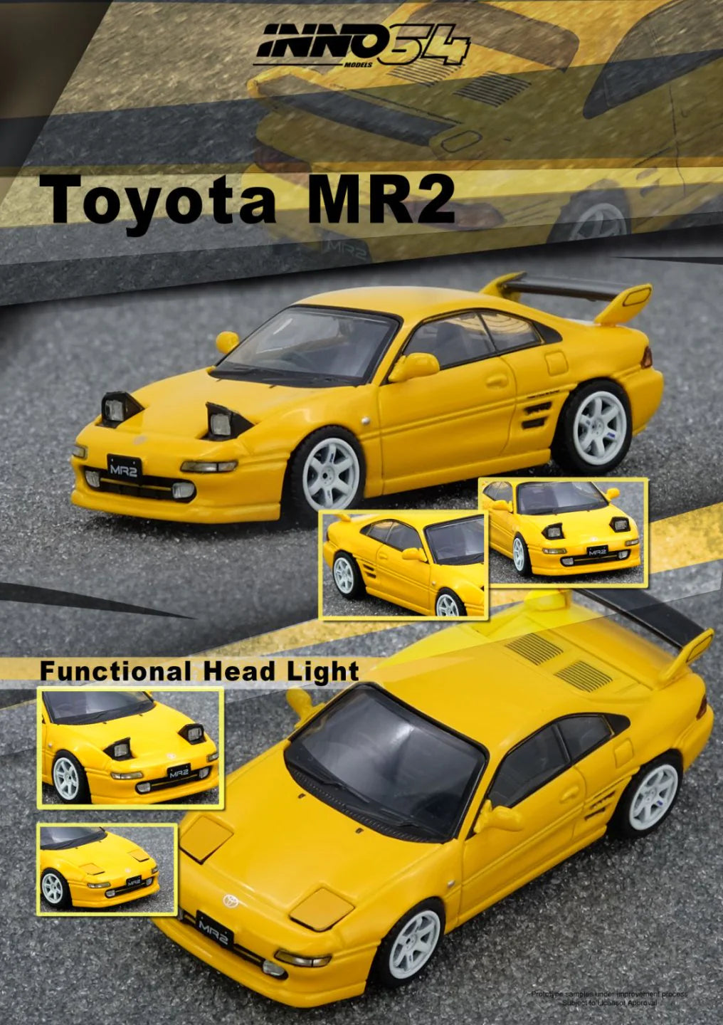 *Pre-Order* INNO Models INNO64 Toyota MR2 (SW20) Yellow