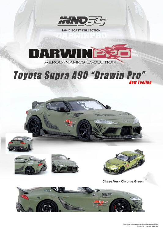 *Pre-Order* INNO Models INNO64 Toyota Supra A90 DARWIN PRO Matt Green