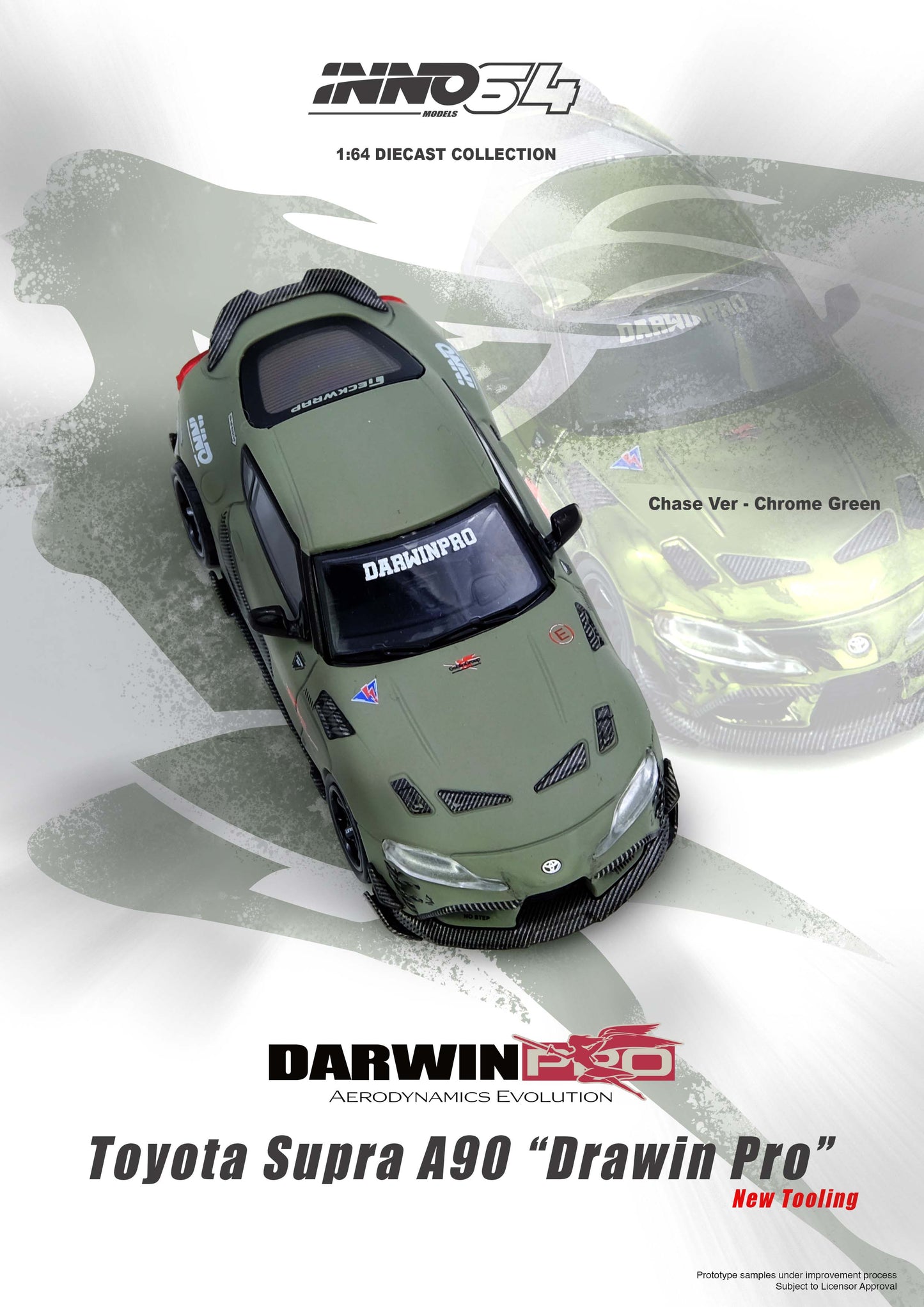 *Pre-Order* INNO Models INNO64 Toyota Supra A90 DARWIN PRO Matt Green