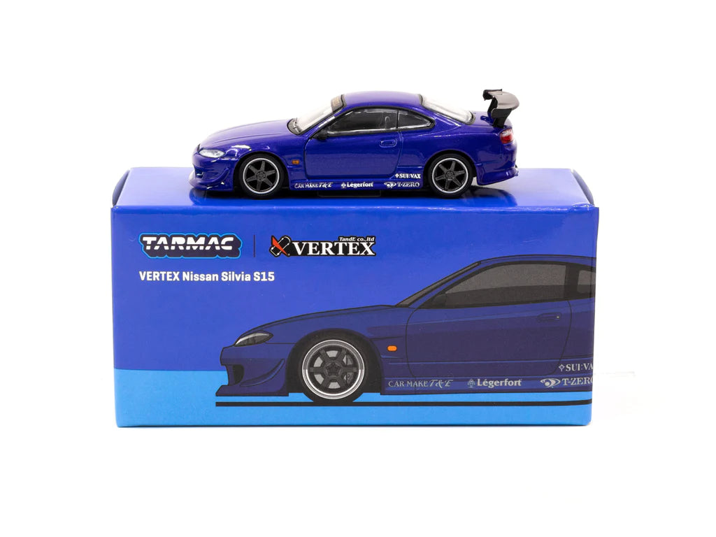 Tarmac Works VERTEX Nissan Silvia S15 (Blue Metallic)