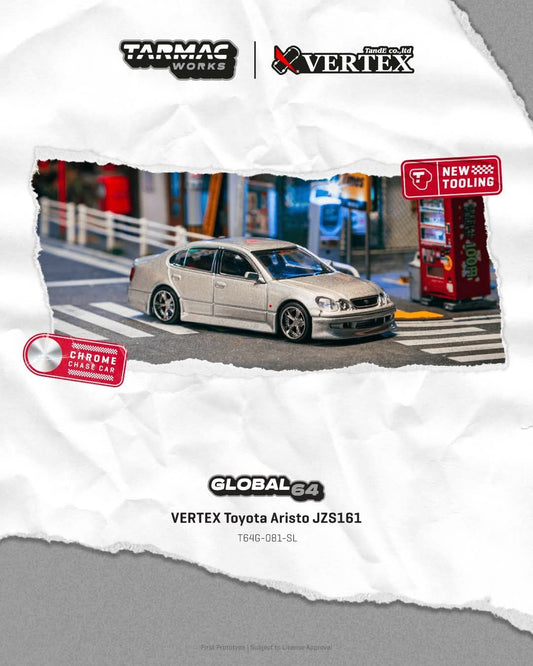 *Pre-Order* Tarmac Works VERTEX Toyota Aristo JZS161 Silver
