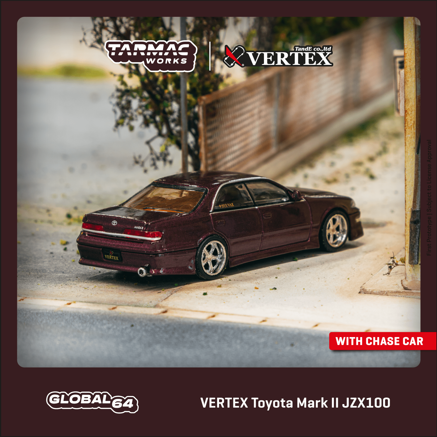 Tarmac Works VERTEX Toyota Mark II JZX100 (Purple Metallic) – Mini