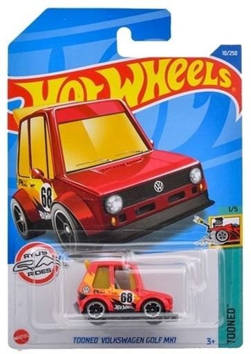Hot Wheels Tooned 1/5 Volkswagen Golf MK1 (Red) - Japanese Card