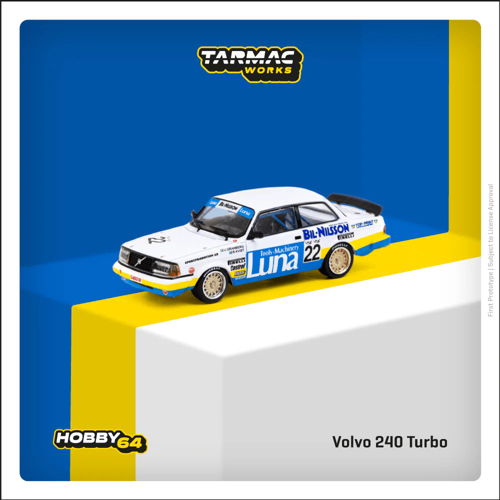 *Pre-Order* Tarmac Works Volvo 240 Turbo ETCC Zolder 1984 Winner Ulf Granberg/Robert L. Kvist